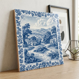 Boerderij Idyllisch Frankrijk Landelijk Land Blauw Tegeltje