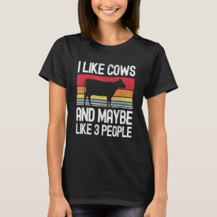 Boerderij ik hou van Koeien en misschien als 3 men T-shirt
