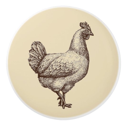 Boerderij in Antiek stijl Keramische Knop (Voorkant)