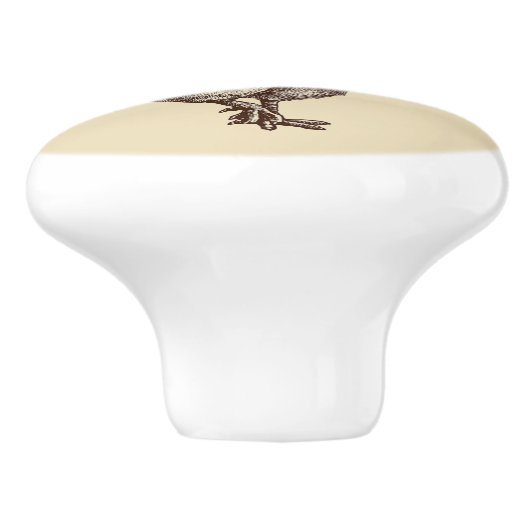 Boerderij in Antiek stijl Keramische Knop (Zijkant)