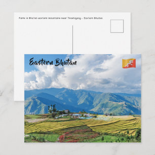 Boerderij in Bhutan oostelijke bergen - Himalaya Briefkaart