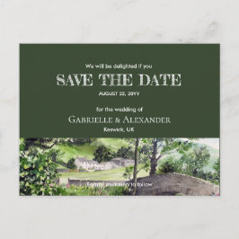 Boerderij in de buurt van Thirlmere Wedding Save T Aankondigingskaart