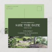 Boerderij in de buurt van Thirlmere Wedding Save T Aankondigingskaart (Voorkant / Achterkant)