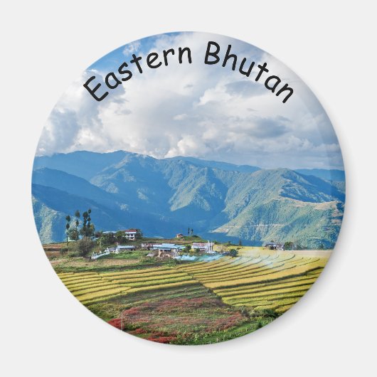 Boerderij in de oostelijke bergen van Bhutan - Him Magneet (Voorkant)