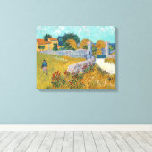 Boerderij in de Provence | Vincent van Gogh Canvas Afdruk (Insitu (Houten vloer))