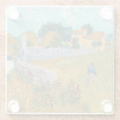 Boerderij in de Provence | Vincent van Gogh Glazen Onderzetter (Achterkant)