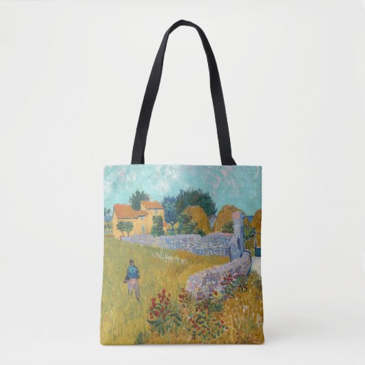 Boerderij in de Provence | Vincent van Gogh Tote Bag (Voorkant)