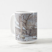 BOERDERIJ IN DE WINTER 1786  Kunst Kerst Mok (Voorkant links)