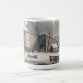 BOERDERIJ IN DE WINTER (1861)  Kunst Kerst Mok (Center)