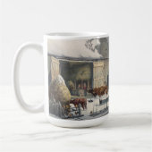 BOERDERIJ IN DE WINTER (1861)  Kunst Kerst Mok (Links)