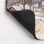  boerderij in de winter muismat (Hoek)