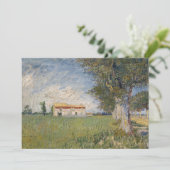 Boerderij in een tarweveld | Vincent van Gogh (Staand voorkant)