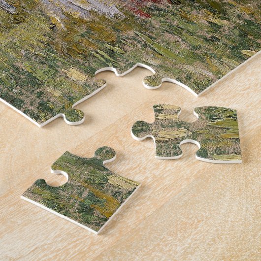 Boerderij in een tarweveld | Vincent van Gogh Legpuzzel (Zijkant)