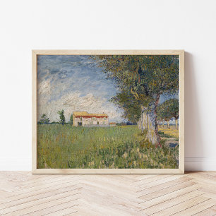 Boerderij in een tarweveld Vincent van Gogh Poster