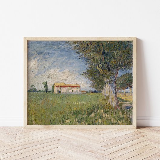 Boerderij in een tarweveld | Vincent van Gogh Poster
