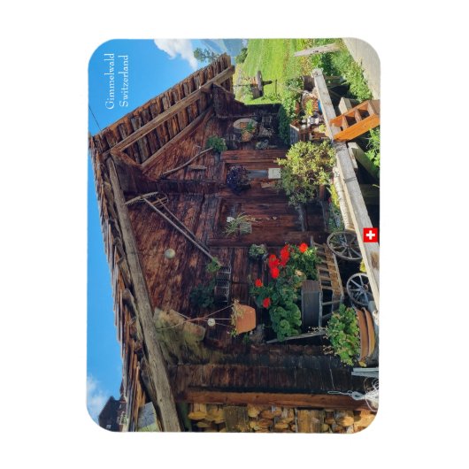  Boerderij in Gimmelwald (Zwitserland) Magneet (Verticaal)