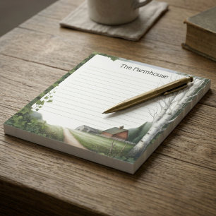 Boerderij in het landschap notitieblok