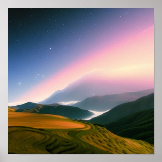 Boerderij in het Poster van de bergen (Voorkant)