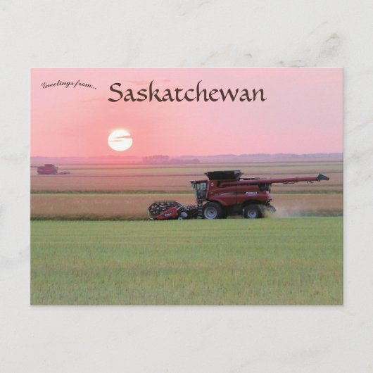 Boerderij in Indiaas Hoofd Saskatchewan Nederland Briefkaart (Voorkant)