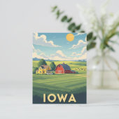 Boerderij in Iowa Reizen Briefkaart (Staand voorkant)