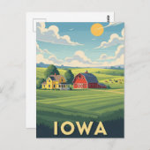 Boerderij in Iowa Reizen Briefkaart (Voorkant / Achterkant)