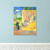 Boerderij in Le Pouldu Canvas Afdruk (Insitu (Houten vloer))