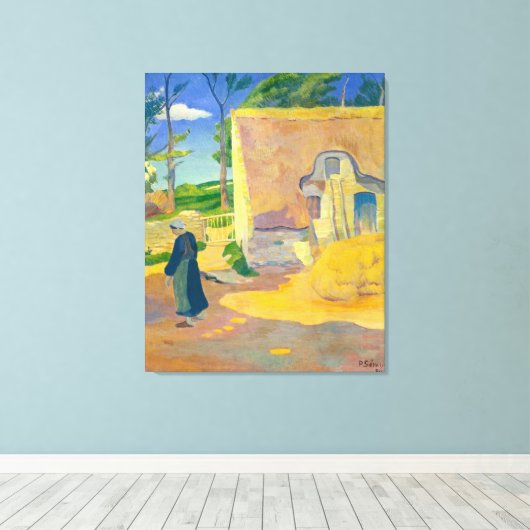 Boerderij in Le Pouldu Canvas Afdruk (Insitu (Houten vloer))