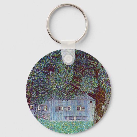 Boerderij in Opper-Oostenrijk door Gustav Klimt Sleutelhanger (Voorkant)