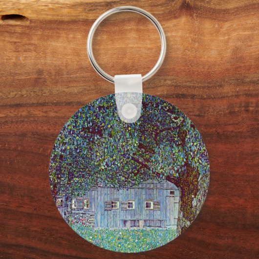 Boerderij in Opper-Oostenrijk door Gustav Klimt Sleutelhanger (Voorkant)