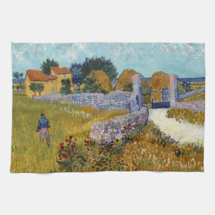 Boerderij in Provence (1888) door Vincent Van Gogh Theedoek