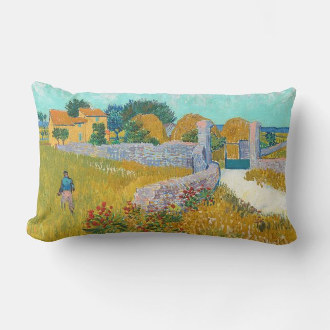 Boerderij in Provence - Vincent van Gogh Kussen (Voorkant)