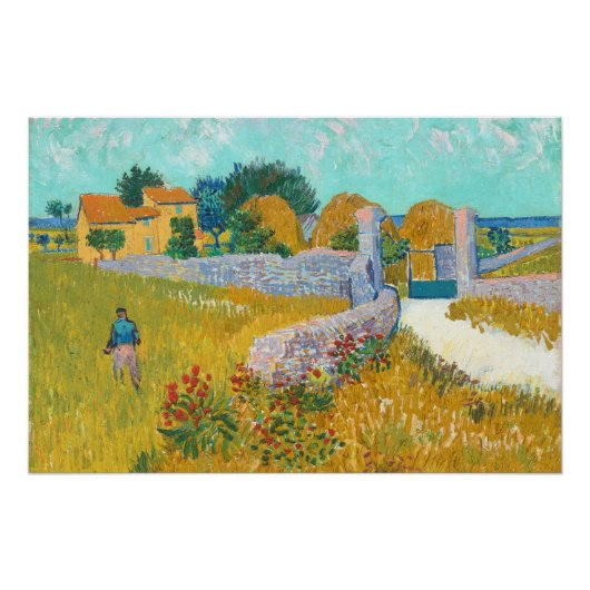 Boerderij in Provence - Vincent van Gogh Perfect Poster (Voorkant)