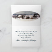 "Boerderij in sneeuw" Feestdagen Kaart (Binnen)