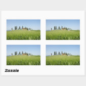 Boerderij in Toscane rechthoekige sticker (Vel)