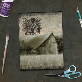 Boerderij jacht ephemera decoupage tissuepapier