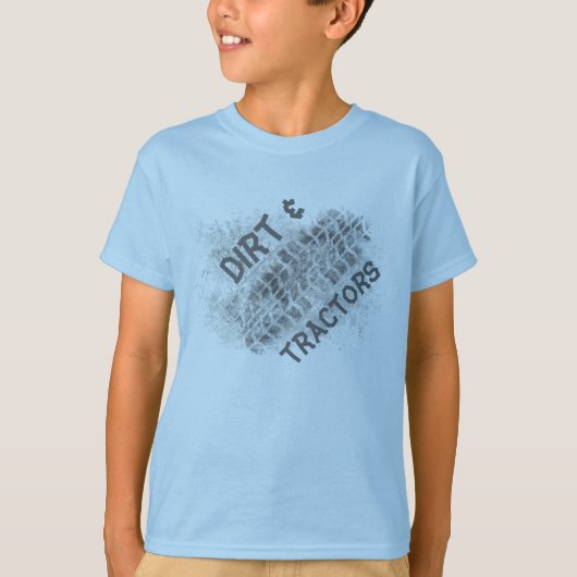 Boerderij jongen, vuil en trekkers, T-shirt voor b (Voorkant)