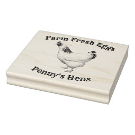 Boerderij Jouw naam kippen Eistempel Rubberstempel