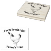 Boerderij Jouw naam kippen Eistempel Rubberstempel (Gestempeld)