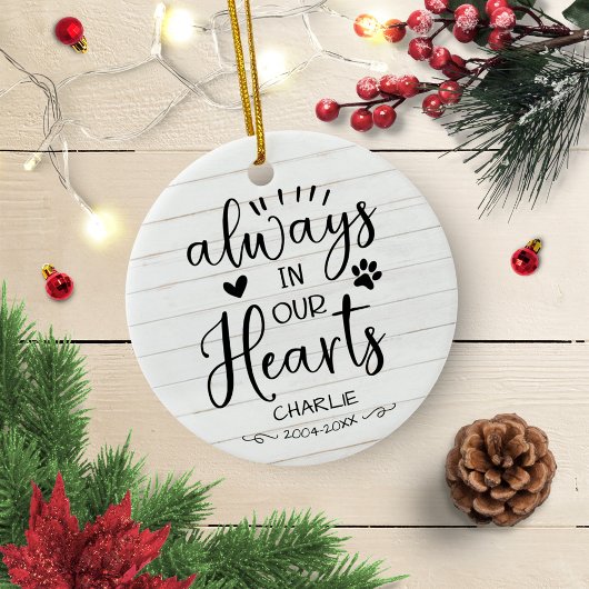 Boerderij kalligrafie huisdier herinnering foto keramisch ornament