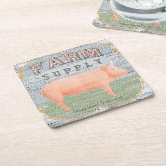 Boerderij Kartonnen Onderzetters (Schuin)