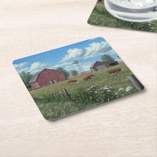 Boerderij Kartonnen Onderzetters (Schuin)