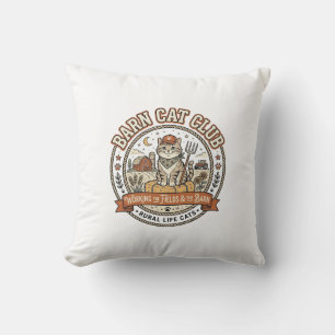 Boerderij Kat Club Kat Boer Boerderij Dier Mashup Kussen