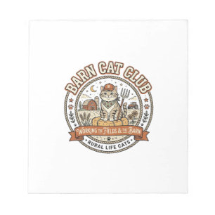 Boerderij Kat Club Kat Boer Boerderij Dier Mashup Notitieblok