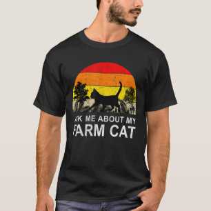 Boerderij Kat Farmer Garden Black Cat Pet Eigenaar T-shirt