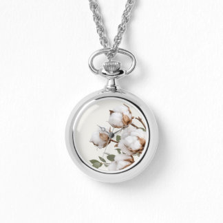 Boerderij Katoenen Botanische Halsketting Horloge