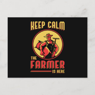 Boerderij Keep Calm Farmer Farming Tractor Grappig Briefkaart