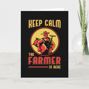 Boerderij Keep Calm Farmer Farming Tractor Grappig Kaart