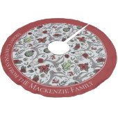 Boerderij Kerst Bloemen Herten Schedel Antlers Kerstboom Rok (Gekanteld)