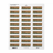 Boerderij Kerst Buffalo Plaid Hout Terug Etiket (Full Sheet)