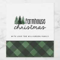 Boerderij Kerst Groen Plaid Familienaam Gift